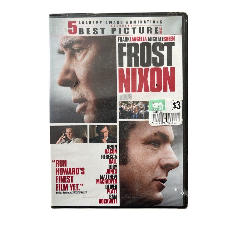 BNIP - SEALED - Frost Nixon DVD Movie - 5 Academy Award Nominations Ron Howard